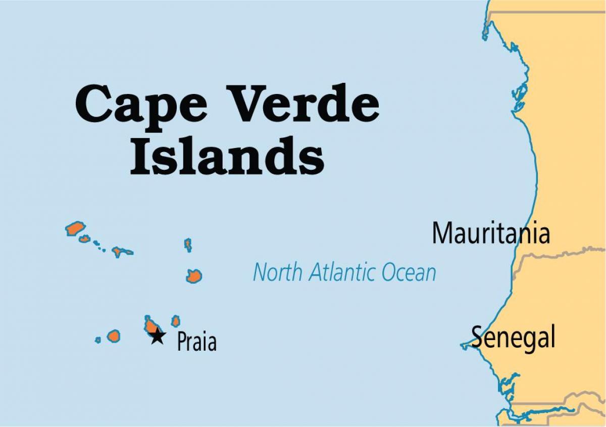 வரைபடம் வரைபடம் காட்டும் கேப் Verde தீவுகள்